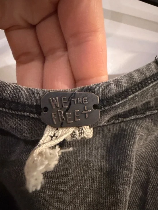 Free People We the Free Cotton Pullover Shirt Cupcake Sunrise Dolman Sleeve Top - Picture 6 of 8